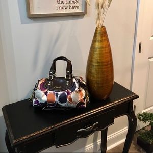 Coach orange, brown,purple shoulder bag